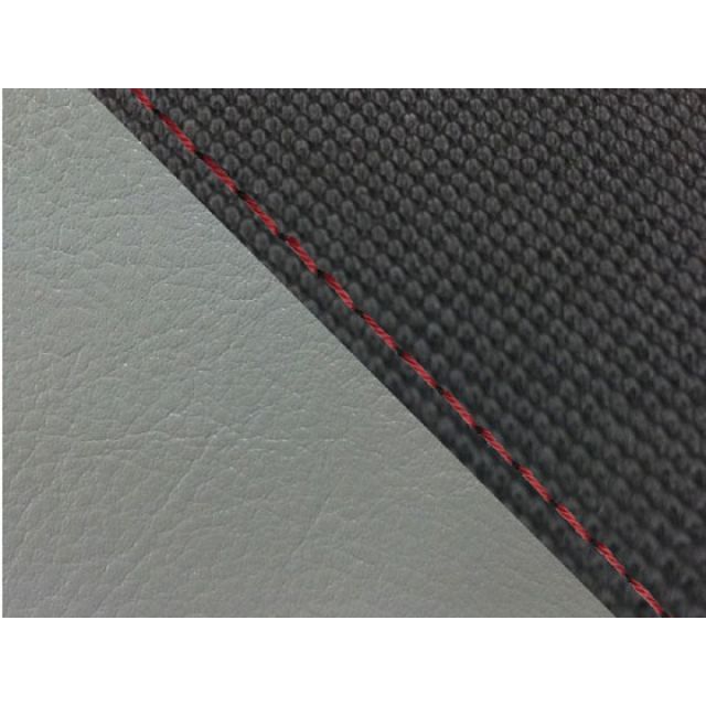 グロンドマン MT-09/FZ-09 MT-09/FZ-09 国産シートカバー スベラーヌ黒＆ダーク灰 タイプ 張替 仕様 赤ステッチ Gronde…