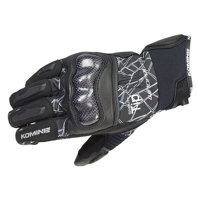 コミネ GK-821 カーボンプロテクトウインドプルーフグローブ（ブラック/クラッシュブラック） サイズ M KOMINE バイクの通販は 6,269円