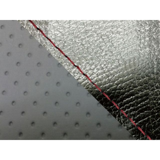 グロンドマン MT-09/FZ-09 MT-09/FZ-09 国産シートカバー 黒＆エンボス灰 タイプ 張替 仕様 赤ステッチ Grondement