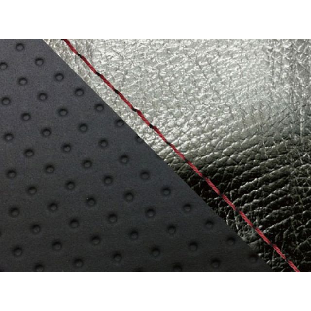 グロンドマン MT-09/FZ-09 MT-09/FZ-09 国産シートカバー 黒＆エンボス黒 タイプ 張替 仕様 赤ステッチ Grondement