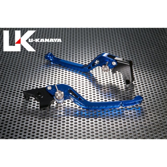 ユーカナヤ RGV250γ GPタイプ アルミ削り出しビレットレバー（レバーカラー：ブルー） 調整アジャスターカラー シルバー U-KANAYA バ…の通販は 12,558円