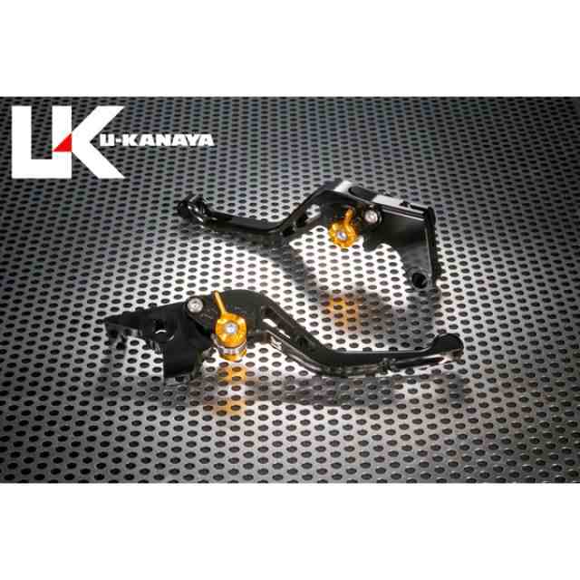ユーカナヤ GSR600 GPタイプ アルミ削り出しビレットショートレバー（レバーカラー：ブラック） 調整アジャスターカラー シルバー U-KANA…の通販は