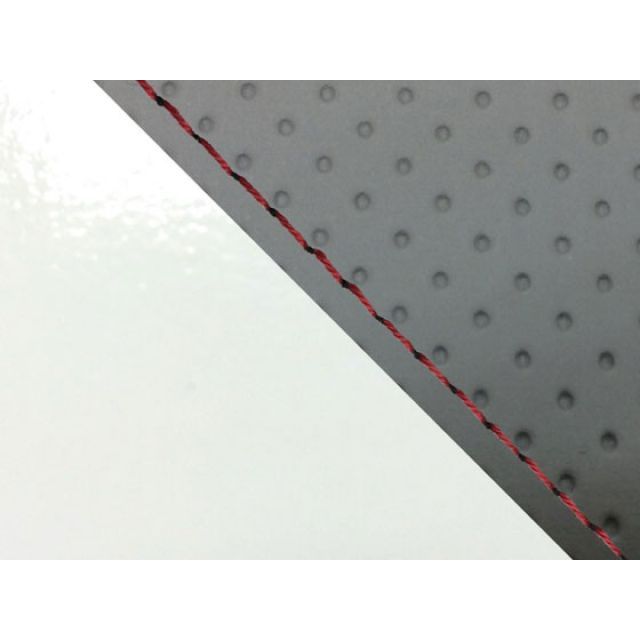 グロンドマン YZF-R1 YZF-R1シングル（フロント側） 国産シートカバー エンボス灰＆エナメル白 タイプ 張替 仕様 赤ステッチ Grond…の通販は 6,598円