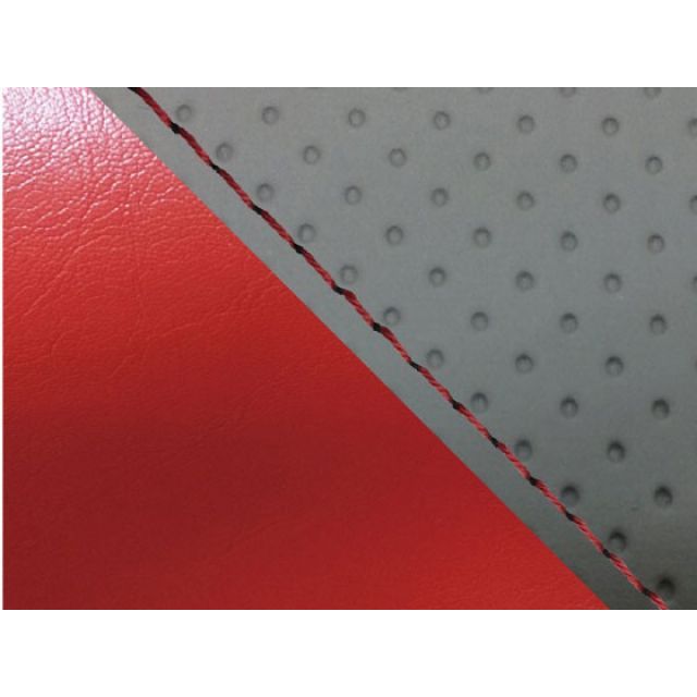 グロンドマン YZF-R1 YZF-R1シングル（フロント側） 国産シートカバー エンボス灰＆赤 タイプ 張替 仕様 赤ステッチ Grondemen…の通販は 6,521円