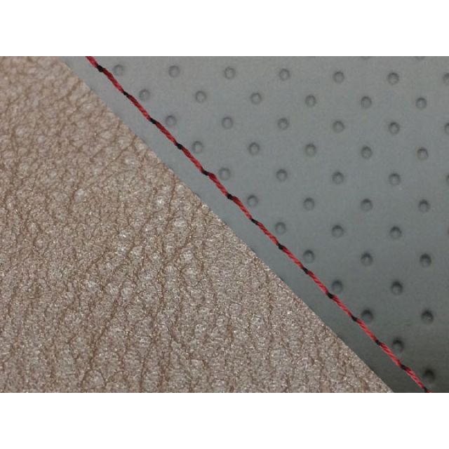 グロンドマン YZF-R1 YZF-R1ダブル（リア側） 国産シートカバー エンボス灰＆ダークブラウン タイプ 張替 仕様 赤ステッチ Gronde…の通販は