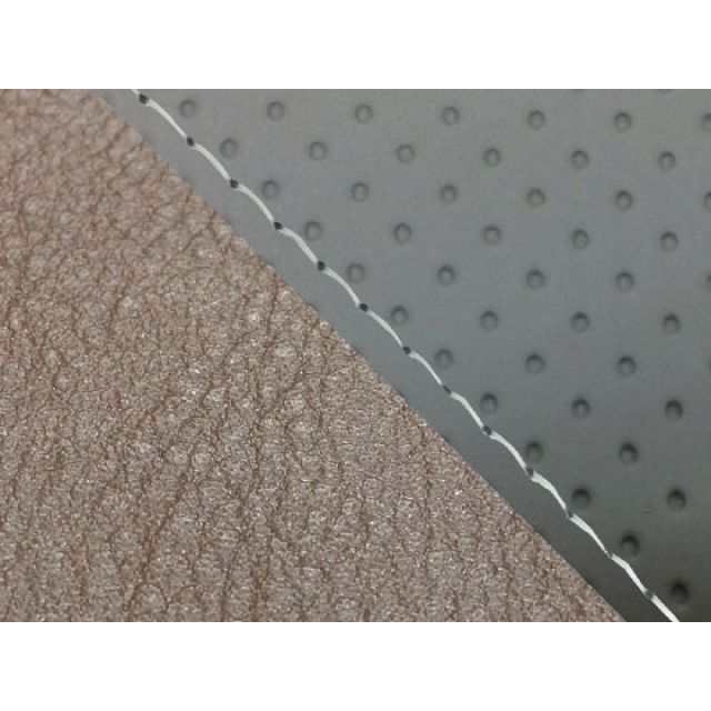 グロンドマン YZF-R1 YZF-R1ダブル（リア側） 国産シートカバー エンボス灰＆ダークブラウン タイプ 張替 仕様 透明ステッチ Grond…の通販は 5,346円