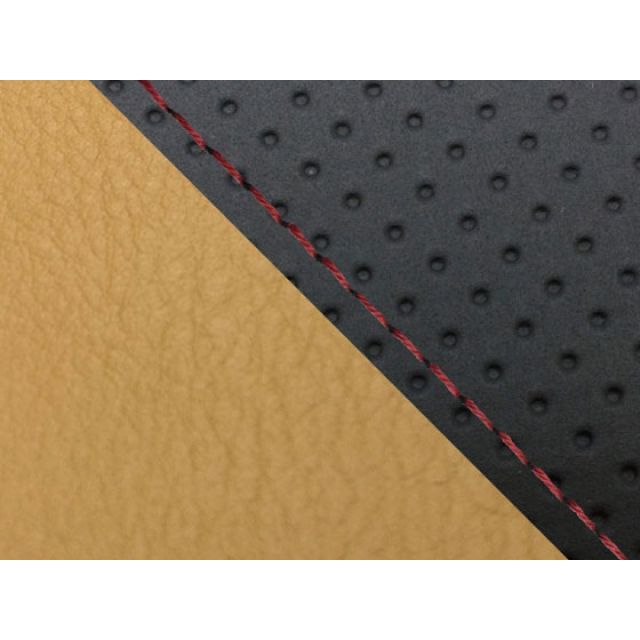 グロンドマン YZF-R1 YZF-R1ダブル（リア側） 国産シートカバー エンボス黒＆黄土色 タイプ 張替 仕様 赤ステッチ Grondement…の通販は 5,748円