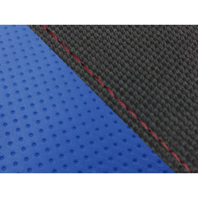 グロンドマン YZF-R1 YZF-R1ダブル（リア側） 国産シートカバー スベラーヌ黒＆エンボス青 タイプ 張替 仕様 赤ステッチ Grondem…の通販は 5,748円