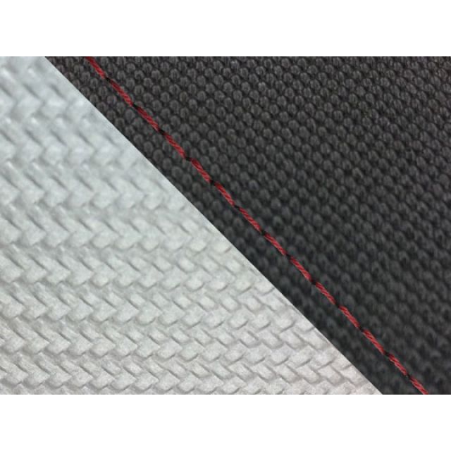 グロンドマン YZF-R1 YZF-R1ダブル（リア側） 国産シートカバー スベラーヌ黒＆カーボン銀 タイプ 張替 仕様 赤ステッチ Grondem…の通販は 5,748円