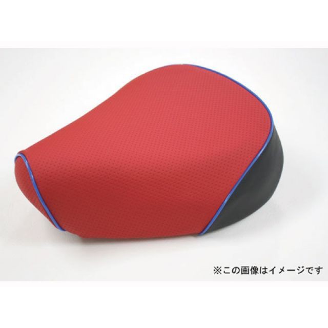 グロンドマン アプリオ アプリオ（4JP） 国産シートカバー エンボスレッド タイプ 被せ 仕様 青パイピング Grondement バイクの通販は