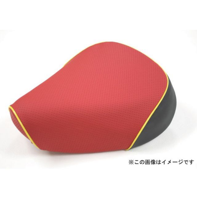 グロンドマン シグナスX シグナスX（SE12J） 国産シートカバー エンボスレッド タイプ 被せ 仕様 黄パイピング Grondement