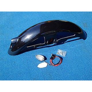 プレジャー W400/W650/W800 マスコットランプ付フロントフェンダー（ブラックゲル） PLEASURE