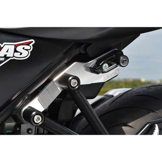 アグラス SV650 ヘルメットホルダー アルミステー シルバー ヘルメットロック ブラック AGRAS