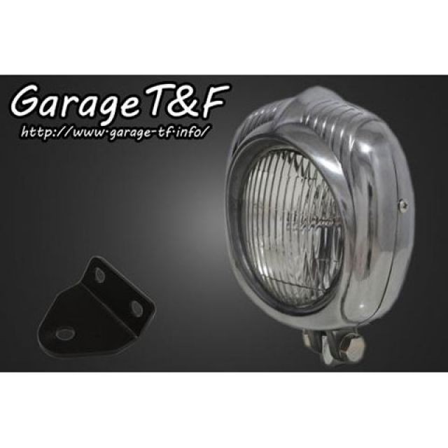 ガレージT&F SR400 エレクトロライン54レプリカヘッドライト(ポリッシュ)&ライトステー(タイプC)キット T&F バイクの通販は