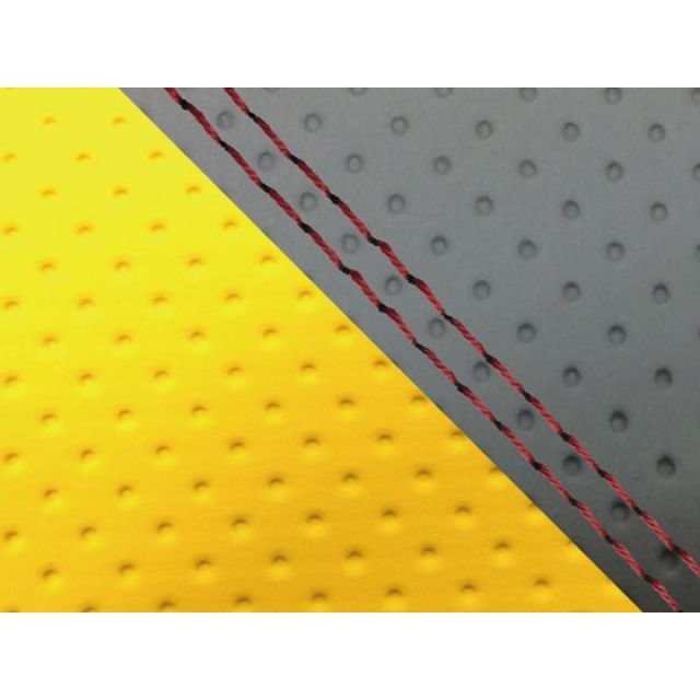 グロンドマン CBR1000RR CBR1000RR（SC57） 国産シートカバー 張替 エンボス灰＆エンボスイエロー 仕様 赤ダブルステッチ 適合…の通販は 7,253円