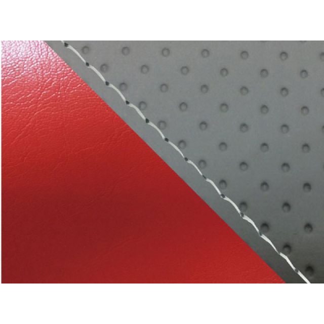 グロンドマン CBR1000RR CBR1000RR（SC57） 国産シートカバー 張替 エンボス灰＆赤 仕様 透明ステッチ 適合 シングル（フロン…の通販は