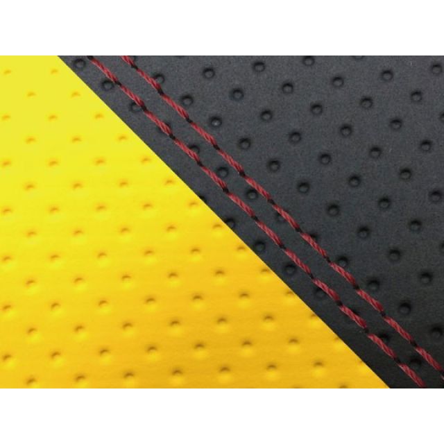 グロンドマン CBR1000RR CBR1000RR（SC57） 国産シートカバー 張替 エンボス黒＆エンボスイエロー 仕様 赤ダブルステッチ 適合…