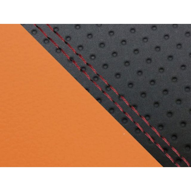 グロンドマン CBR1000RR CBR1000RR（SC57） 国産シートカバー 張替 エンボス黒＆オレンジ 仕様 赤ダブルステッチ 適合 シング…の通販は