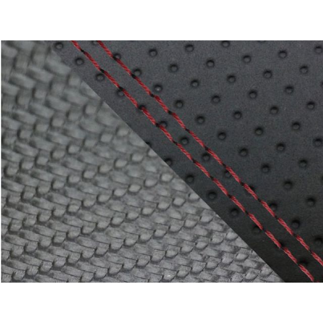 グロンドマン CBR1000RR CBR1000RR（SC57） 国産シートカバー 張替 エンボス黒＆カーボン黒 仕様 赤ダブルステッチ 適合 シン…