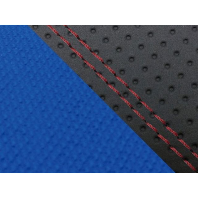 グロンドマン CBR1000RR CBR1000RR（SC57） 国産シートカバー 張替 エンボス黒＆スベラーヌ青 仕様 赤ダブルステッチ 適合 シ…の通販は 7,253円