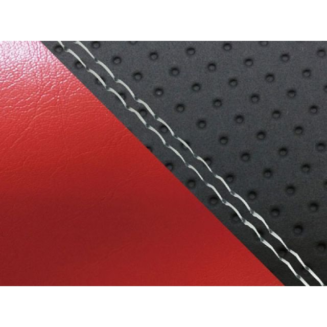グロンドマン CBR1000RR CBR1000RR（SC57） 国産シートカバー 張替 エンボス黒＆赤 仕様 透明ダブルステッチ 適合 シングル（…