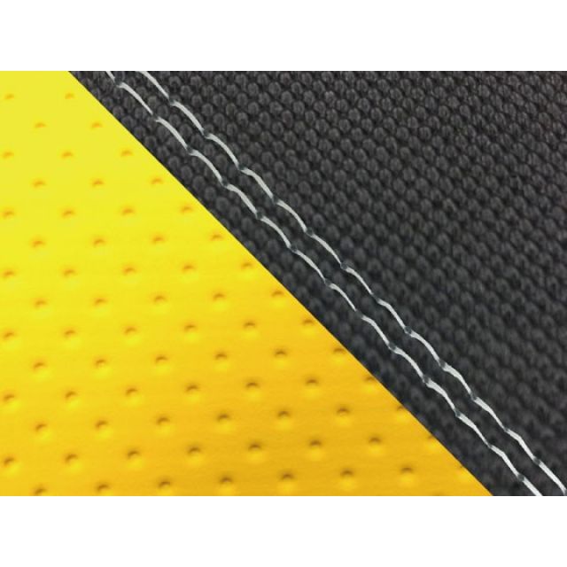 グロンドマン CBR1000RR CBR1000RR（SC57） 国産シートカバー 張替 スベラーヌ黒＆エンボスイエロー 仕様 透明ダブルステッチ …