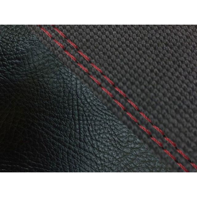 グロンドマン CBR1000RR CBR1000RR（SC57） 国産シートカバー 張替 スベラーヌ黒＆黒 仕様 赤ダブルステッチ 適合 シングル（…
