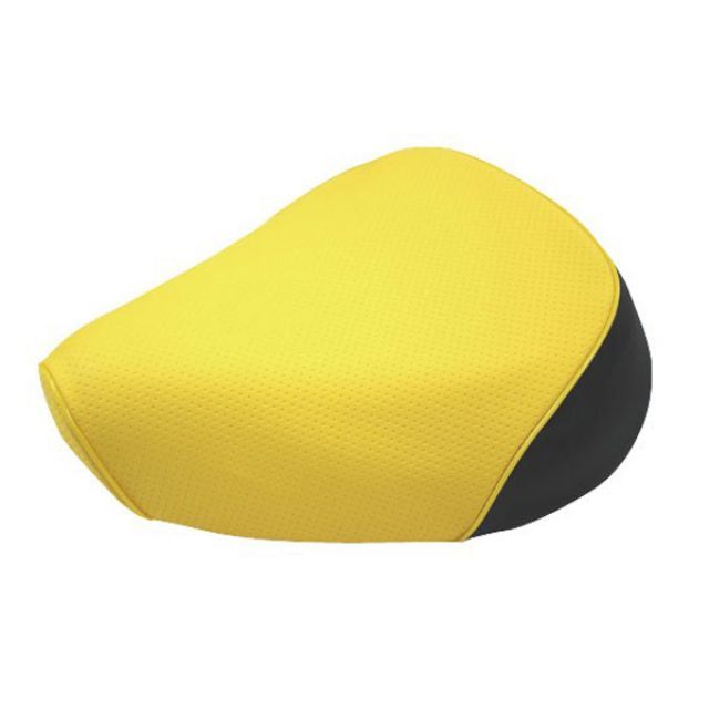 グロンドマン エイプ50 エイプ50 国産シートカバー 張替 エンボスイエロー 仕様 黄パイピング Grondement