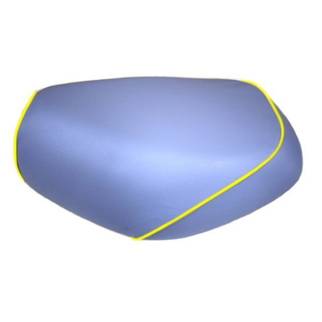 グロンドマン エイプ50 エイプ50 国産シートカバー 張替 ライトブルー 仕様 黄パイピング Grondement