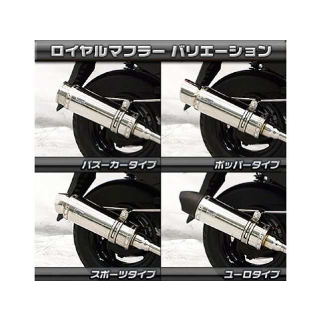 ウイルズウィン アクシスZ アクシスZ用 ロイヤルマフラー ポッパータイプ オプション オプションB＋C WirusWin バイクの通販は