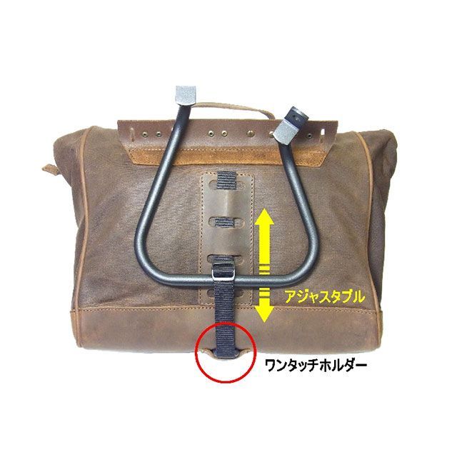 ロングライド 汎用 ヘリテージ サドルバッグ・ロールトップ 9.5L（ブラウン） LONGRIDE_5