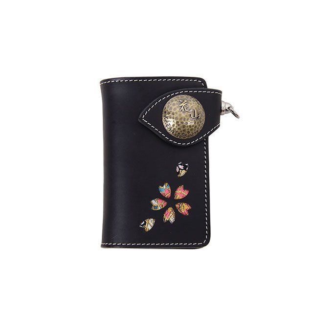 デグナー 花山 W-88K ミドルウォレット（都桜/ブラック） DEGNER