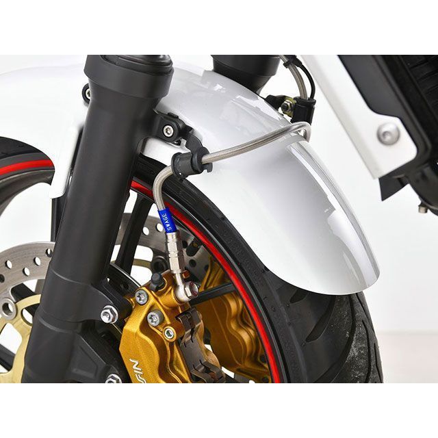 スウェッジラインプロ CB400SF ABS フロントブレーキホースキット バイピース（レッド＆ブルー） ホースカラー ブラック SWAGE-LIN…_3