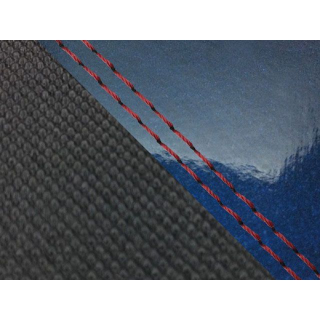 グロンドマン グロム グロム 国産シートカバー エナメルブルー＆スベラーヌブラック タイプ 張替 仕様 赤ダブルステッチ Grondement バイクの通販は 6,686円