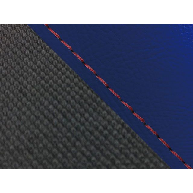 グロンドマン グロム グロム 国産シートカバー 青＆スベラーヌブラック タイプ 被せ 仕様 赤ステッチ Grondement バイクシート