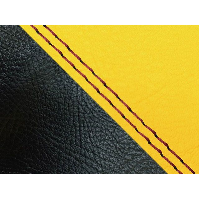 グロンドマン ジュリオ ジュリオ（AF52） 国産シートカバー イエロー＆黒 タイプ 張替 仕様 赤ダブルステッチ Grondement バイクの通販は 4,617円