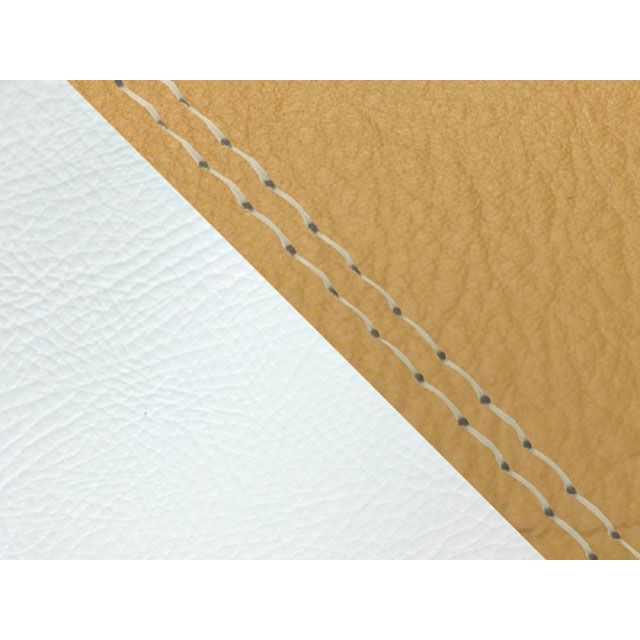 グロンドマン ジュリオ ジュリオ（AF52） 国産シートカバー 黄土色＆白 タイプ 張替 仕様 透明ダブルステッチ Grondement