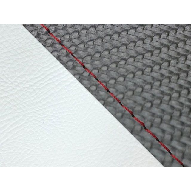 グロンドマン ジョルカブ ジョルノ ジョルノ（AF24）/ジョルカブ（AF53） 国産シートカバー カーボンブラック＆白 タイプ 張替 仕様 赤ステ…の通販は 5,419円