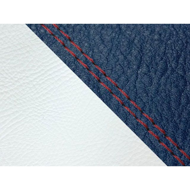 グロンドマン ジョルカブ ジョルノ ジョルノ（AF24）/ジョルカブ（AF53） 国産シートカバー ネイビー＆白 タイプ 張替 仕様 赤ダブルステッ…