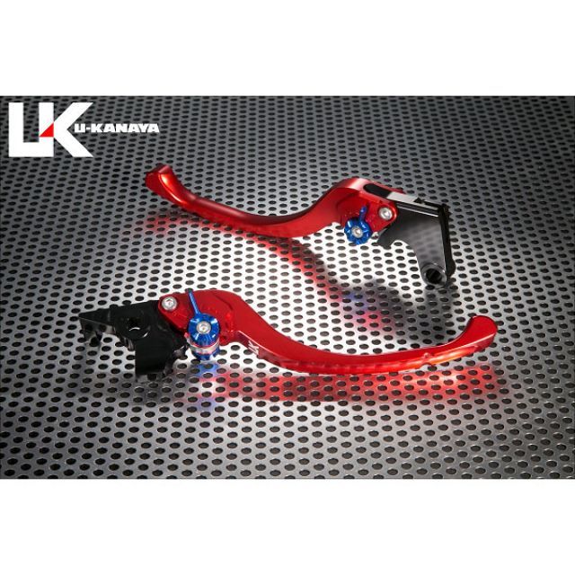 ユーカナヤ モンスターM750 ツーリングタイプ アルミ削り出しビレットレバー（レバーカラー：レッド） カラー 調整アジャスター：ブラック U-KA…