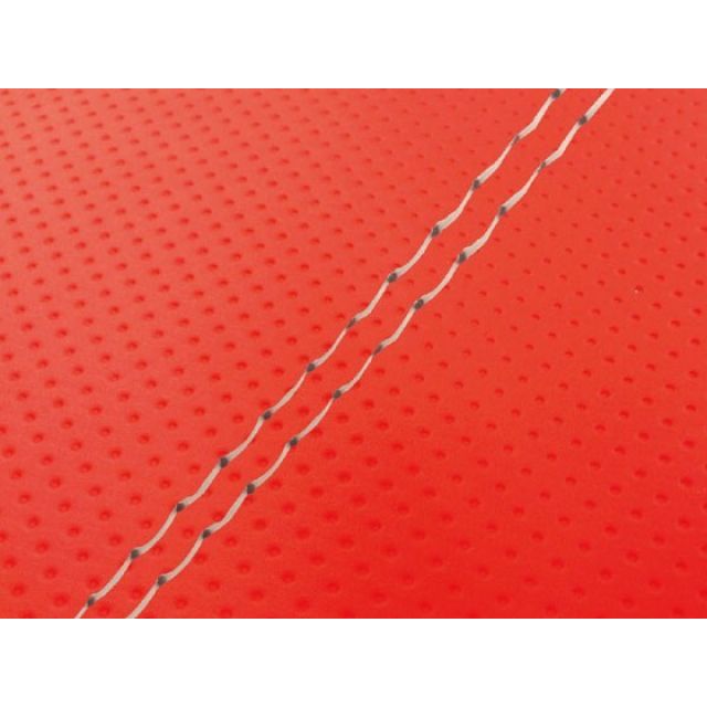 グロンドマン スーパータクト スーパータクト（AF09） 国産シートカバー 張替 フルエンボスレッド 仕様 透明ダブルステッチ Grondement