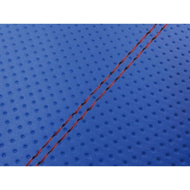 グロンドマン スーパータクト スーパータクト（AF09） 国産シートカバー 張替 フルエンボス青 仕様 赤ダブルステッチ Grondement