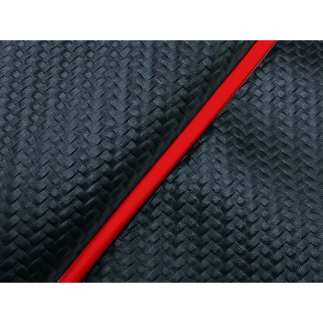 グロンドマン スーパーディオ/ZX/SR スーパーディオ/ZX/SR（AF27/28） 国産シートカバー カーボンブラック タイプ 被せ 仕様 赤パ…の通販は