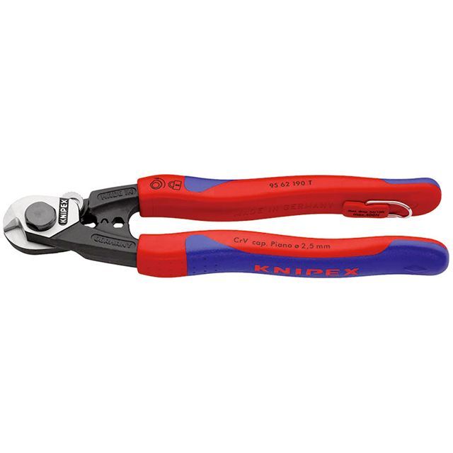 クニペックス 9562-190TBK ワイヤーロープカッター 落下防止（BK） KNIPEX バイク 車 自動車 自転車