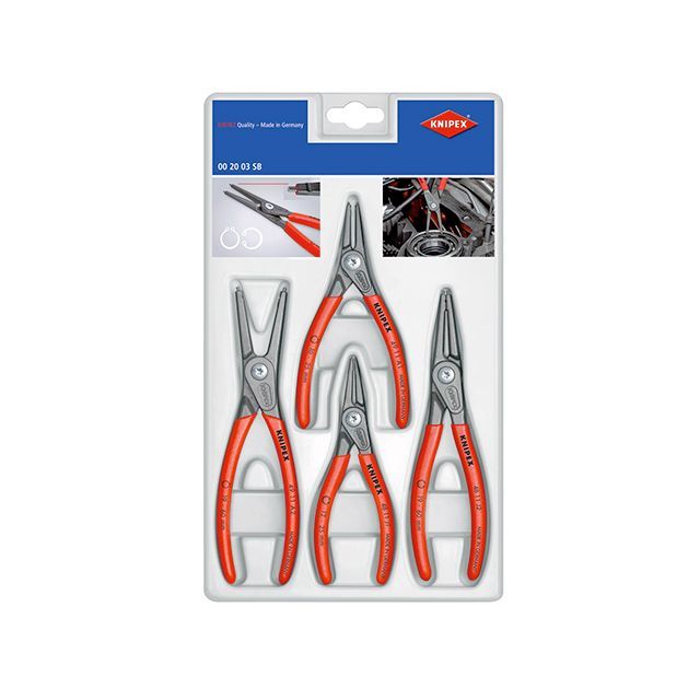クニペックス 002003SB 精密スナップリングプライヤーセット（4本組） KNIPEX