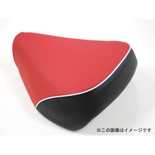 グロンドマン ズーマー ズーマー（AF58） 国産シートカバー エンボスレッド タイプ 被せ 仕様 白パイピング Grondement バイク