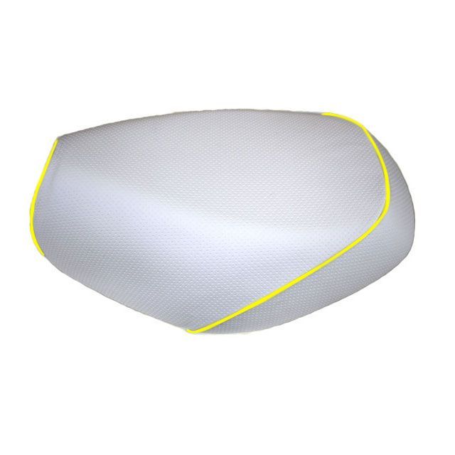 グロンドマン アドレス110 アドレス110（EBJ-CE47A）4ストローク/スズキ グロンドマン国産シートカバー 張替（エンボスホワイト/黄色パ…の通販は