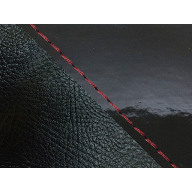 グロンドマン ダンク ダンク（AF74） 国産シートカバー 張替 エナメルブラック＆黒 仕様 赤ステッチ Grondement