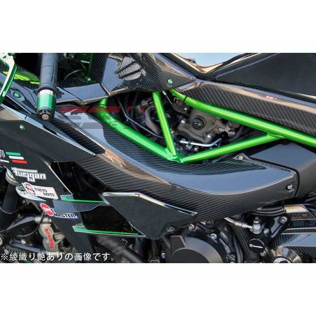 SPEEDRA NINJA H2 ラムエアダクトカバー ドライカーボン カラー 綾織り艶あり SPEEDRA バイク