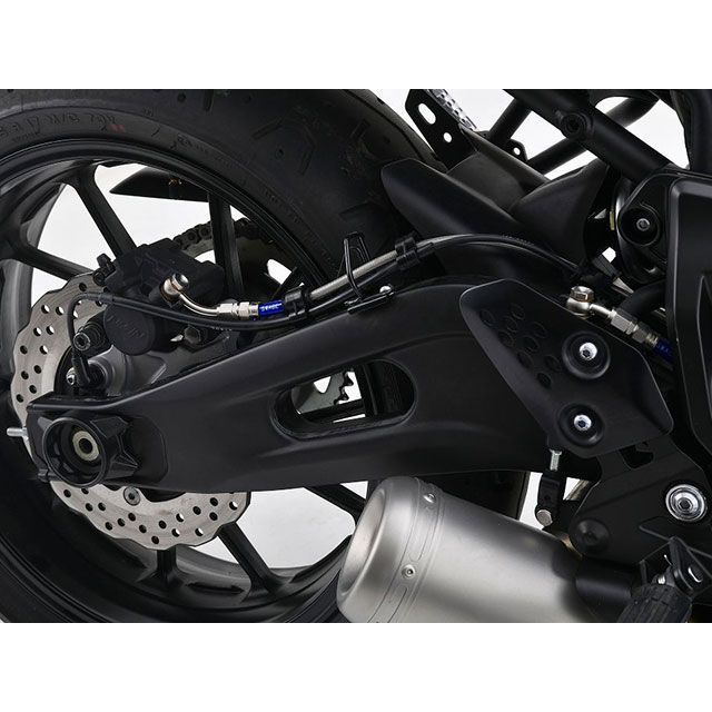 SWAGE-LINE PRO スウェッジラインプロ SAPB365FB フロントブレーキホースキット ブラックスモークコーティング XSR700 18-19 スウェッジラインプロ XSR700 リアブレーキホースキット（ステンレス